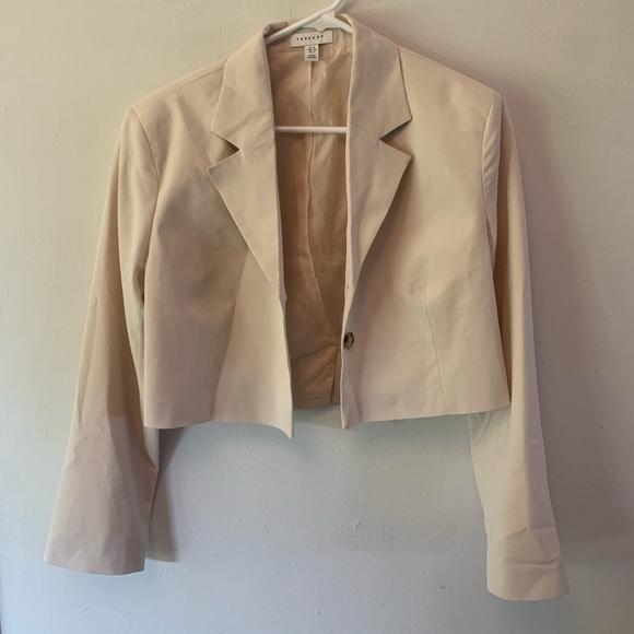Cream Tailored Cropped Blazer — S Small 6 main image 1